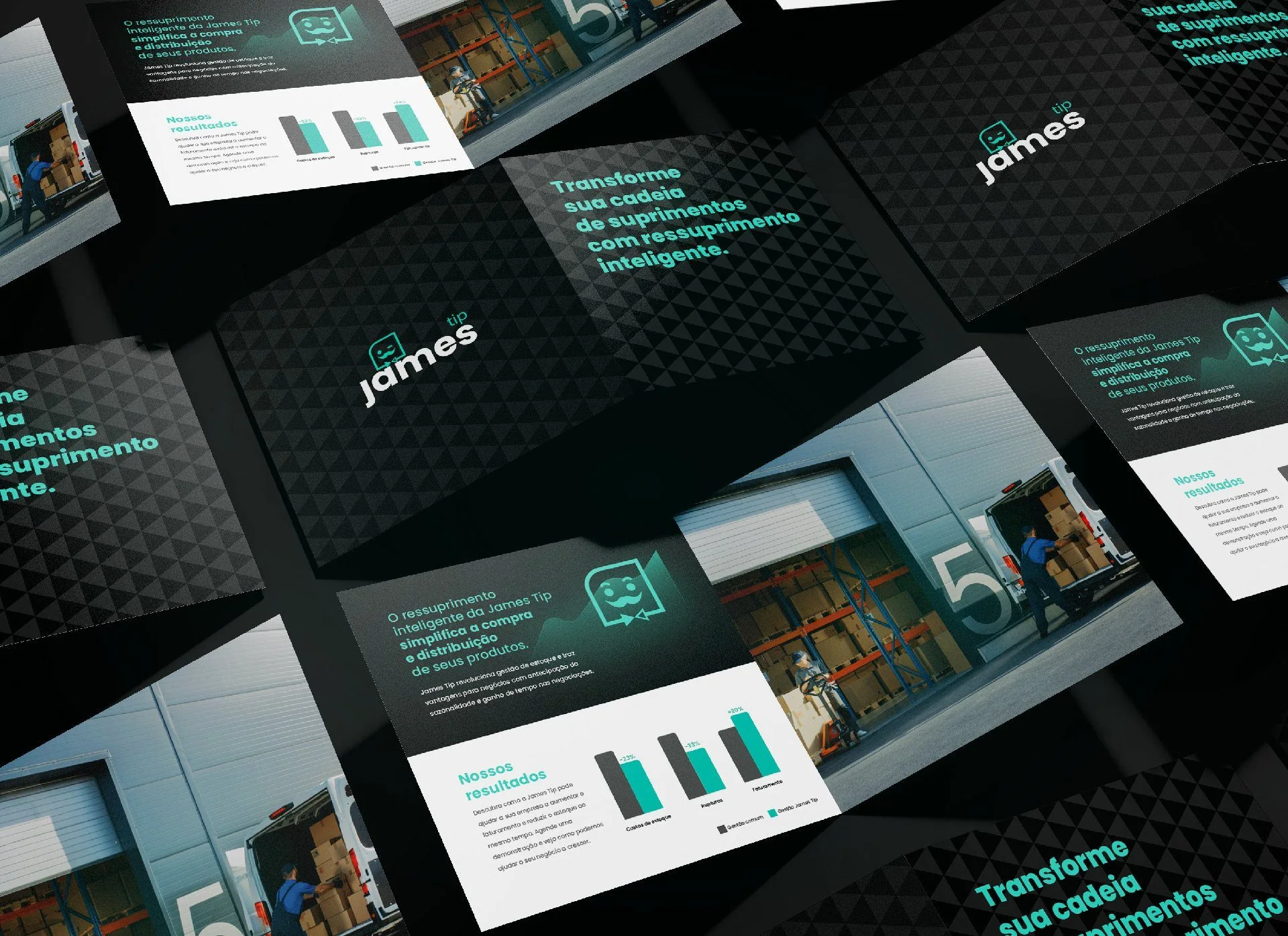 James Tip stationery and presentation pages