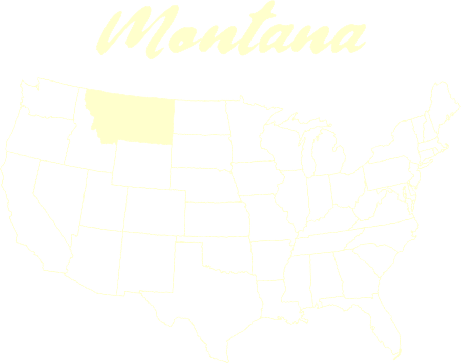 Map of the United States with Montana highlighted
