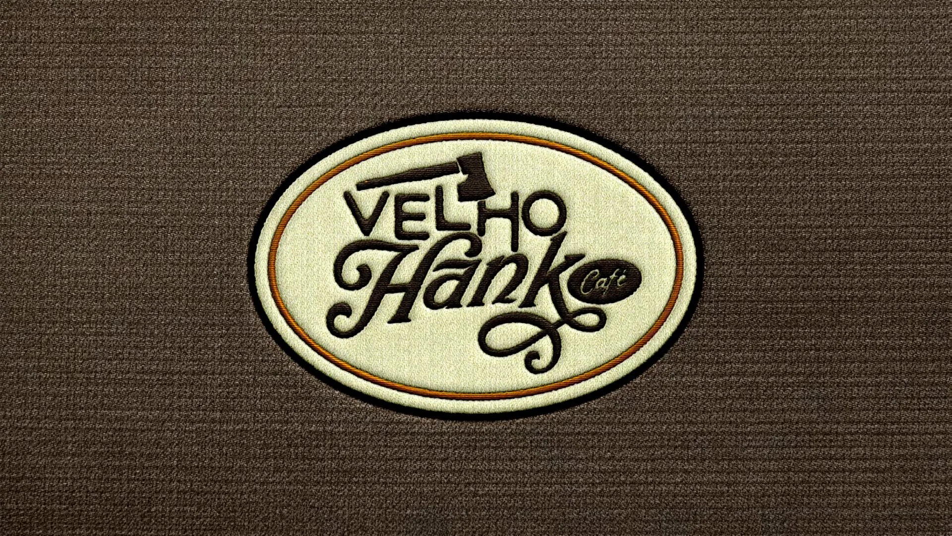 Embroidered oval Velho Hank patch